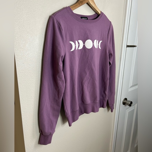 Wildfox Moon Phases Crew Neck Sweatshirt Pullover Purple Size XS - Picture 2 of 6